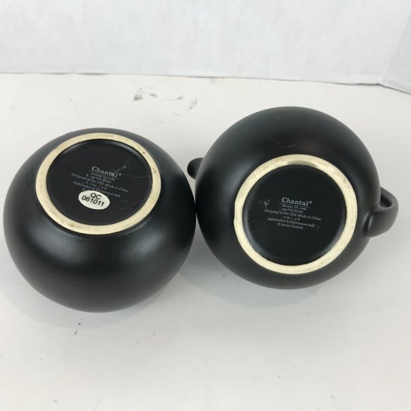 Brown ceramic Chantal Cream and Sugar Set - Picture 4 of 4